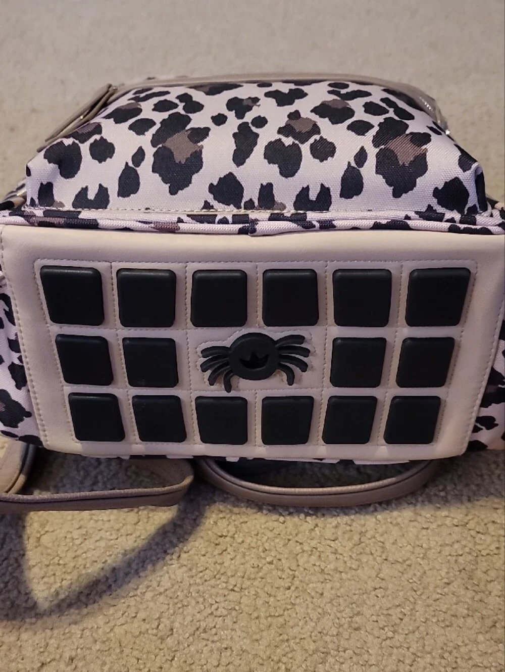 Itzy Ritzy Tan and Black Leopard Print Mini Backpack